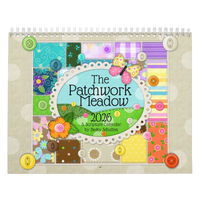 2026 Patchwork Meadow Scripture Calendar Kalender (Omslag)