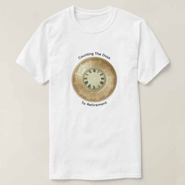 2026 Pensionering Räkna Dagarna T-Shirt (Design framsida)