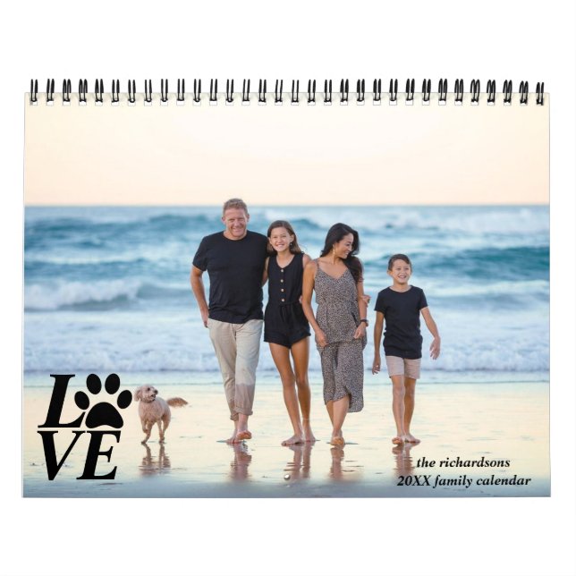 2026 Personalized Dog & Family Photo Moments  Kalender (Omslag)