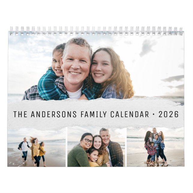2026 Personalized Family Simple Minimalist  Kalender (Omslag)
