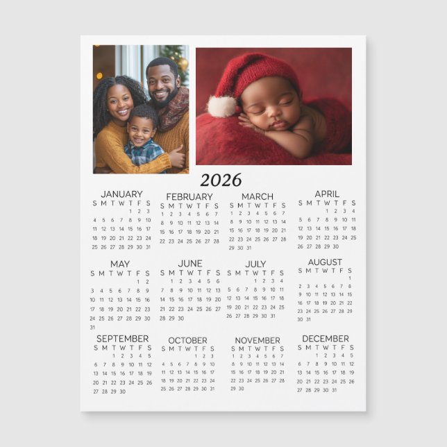 2026 Personalized Photos Mini Calendar (Framsida)