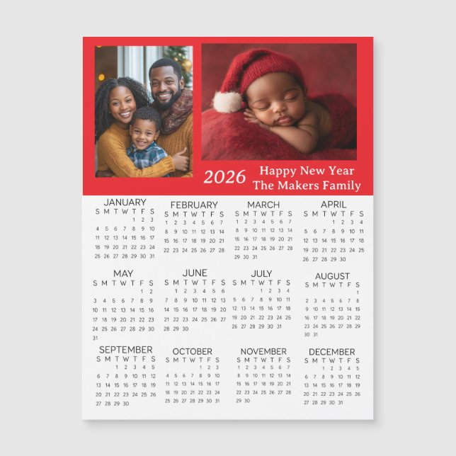 2026 Personalized Photos Mini Calendar (Framsida)