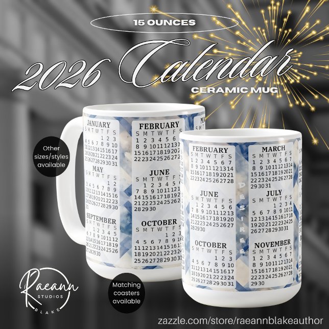 2026 Personlig 0,44 l kalender keramikkopp Kaffemugg (Skapare uppladdad)