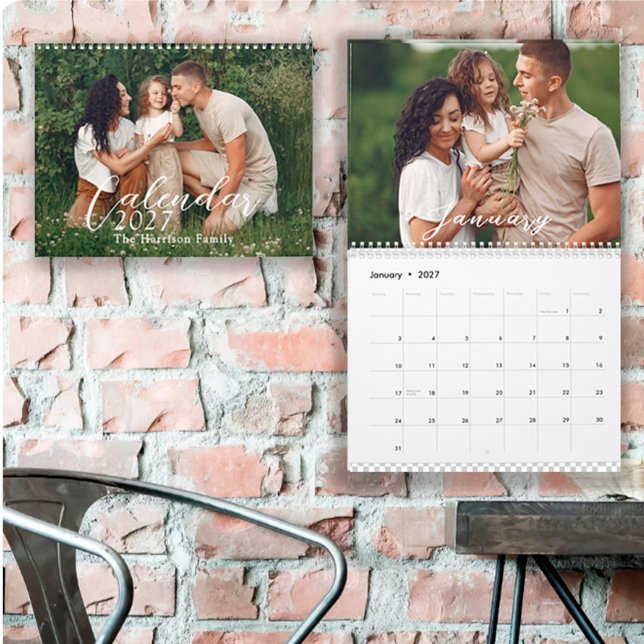 2026 Personlig 12-månaders familjefoto Kalender (Skapare uppladdad)