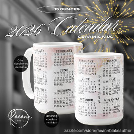 2026 Personlig 15 oz. Calendar Ceramic Mugg