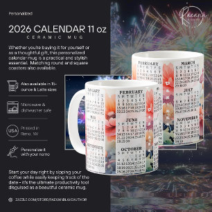 2026 Personlig 330 ml kalender keramikmugg Kaffemugg