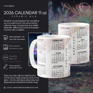 2026 Personlig 330ml Kalender Keramikmugg Kaffemugg