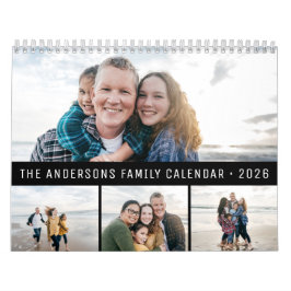 2026 Personlig Familj Enkel Minimalistisk Kalender