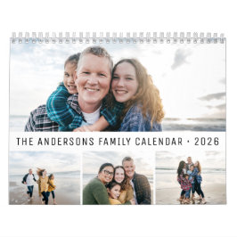 2026 Personlig Familj Enkel Minimalistisk Kalender
