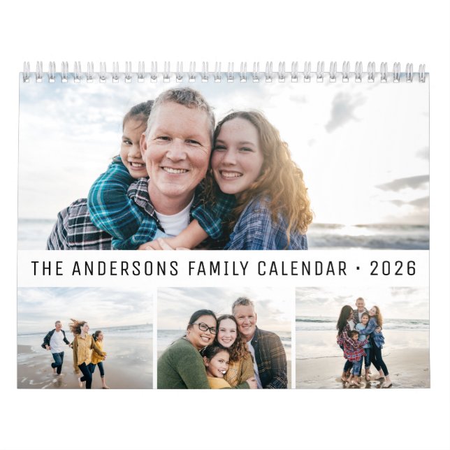 2026 Personlig Familj Enkel Minimalistisk  Kalender (Omslag)