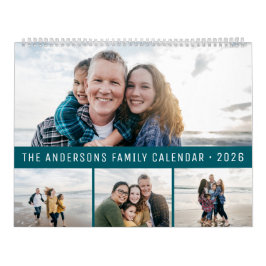 2026 Personlig Familj Enkel Minimalistisk Kalender