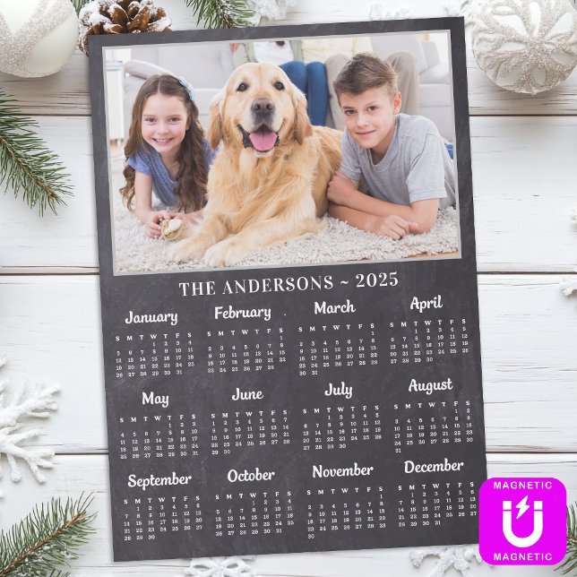 2026 - Personlig för Rustic Chalkboard - fotokalen (Skapare uppladdad)