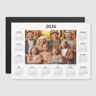 2026 Personlig Fotokalender Magnet