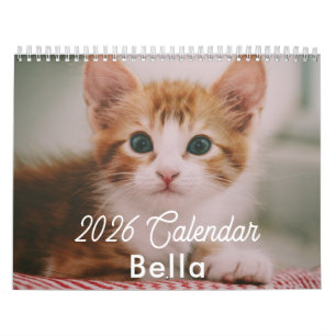 2026 Personliga kattfoton Skapa dina egna Kalender