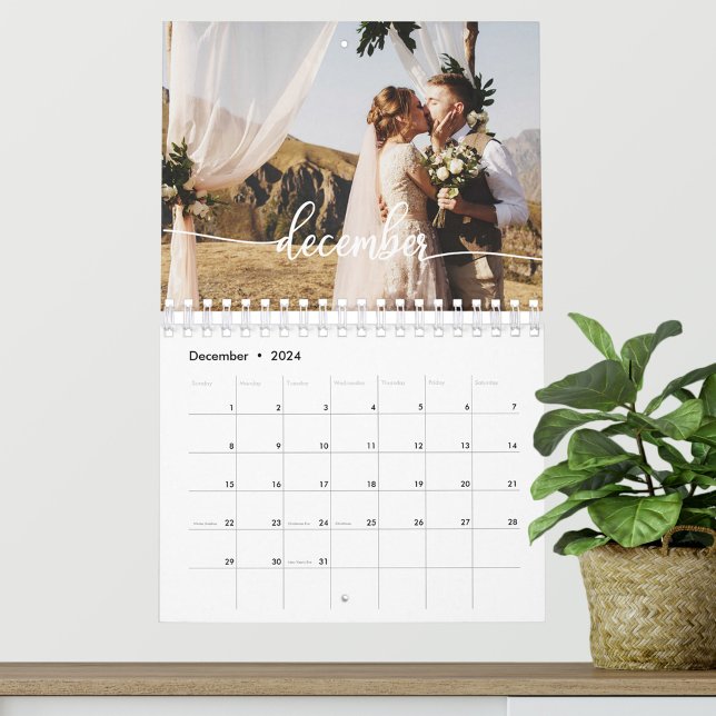 2026 Personligt bröllp Photo Chic Script Kalender (Skapare uppladdad)