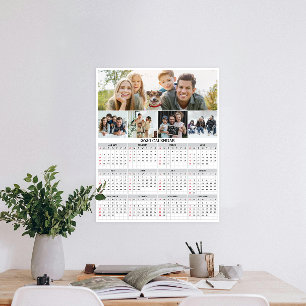 2026 Photo Calendar (Anpassningsbar för privat fam Poster