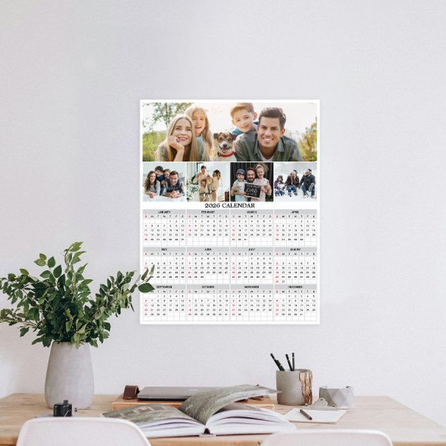 2026 Photo Calendar (Anpassningsbar för privat fam Poster (Personalize 2026 with our custom photo calendar poster—display favorite photos and stay organized.)