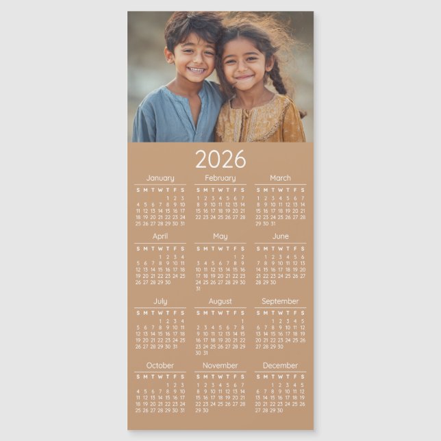 2026 Photo Calendar Kids Family Portrait (Framsida)