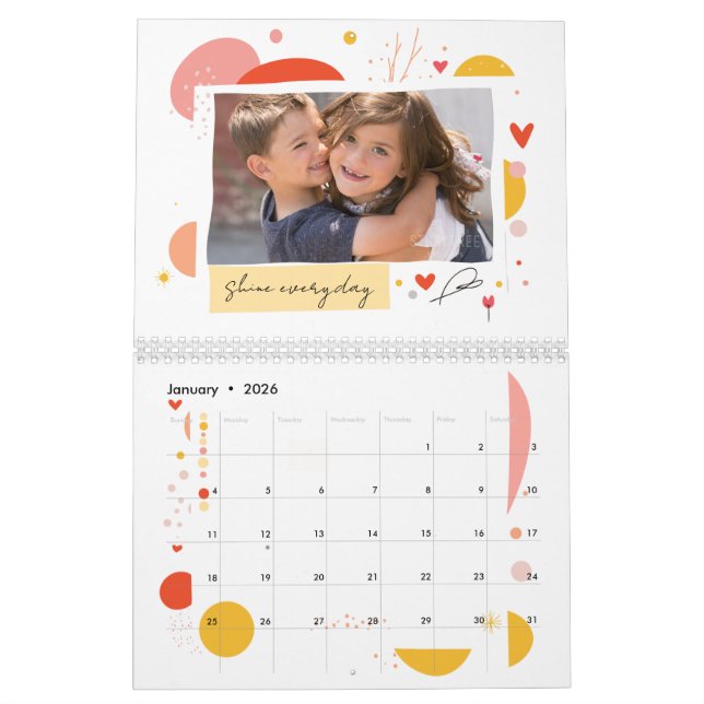 2026 Photo Calendar Motivational Shine Every Day Kalender (Jan 2026)