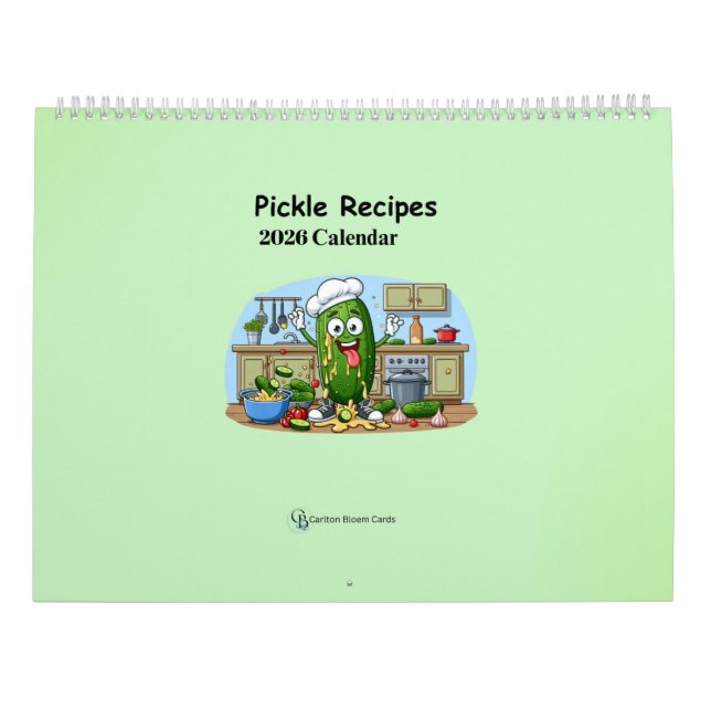 2026 Pickle Calendar with Recipes Kalender (Baksida)