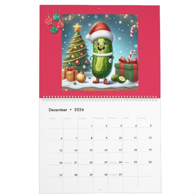 2026 Pickle Character Themed  Kalender (Dec 2026)