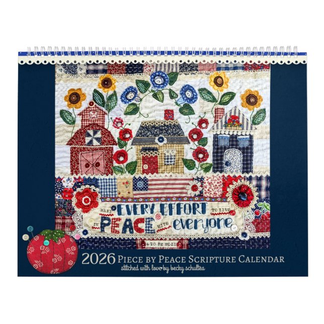 2026 Piece by Peace Scripture Calendar Kalender (Omslag)