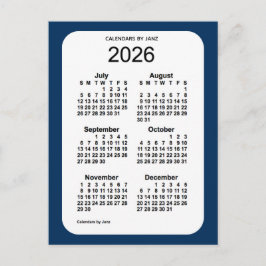 2026 Polis Box Blå 6 Månaders Mini Kalender av Jan Vykort
