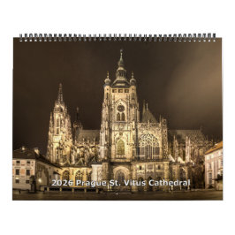 2026 Prag - St.Vitus-katedralen nattkalender Kalender