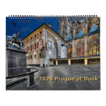2026 Prag vid skymning Kalender