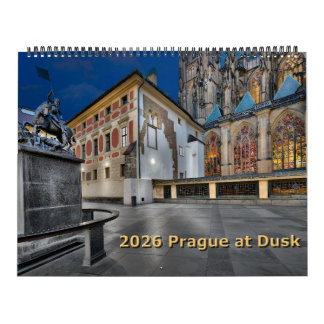 2026 Prag vid skymning Kalender