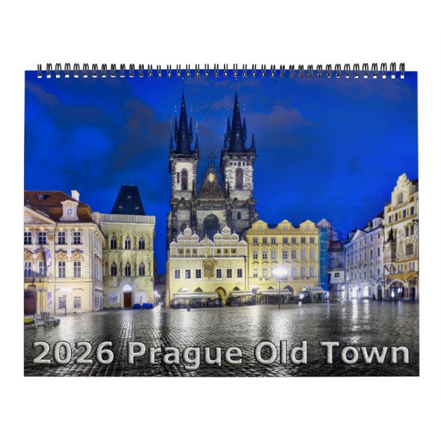 2026 Prague Old Town at Night Calendar Kalender (Omslag)