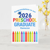 2026 Preschool Graduation Custom Congratulations
