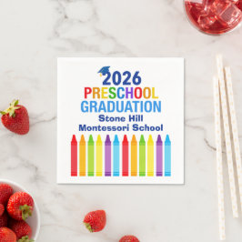 2026 Preschool Graduation Custom School Party Pappersservett