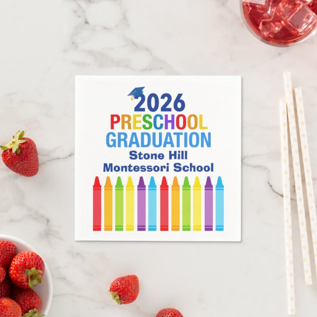 2026 Preschool Graduation Custom School Party Pappersservett (Insitu)