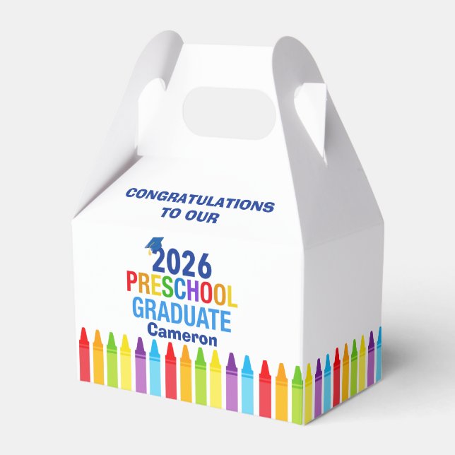 2026 Preschool Graduation Party Custom Graduate Presentaskar (Framsidan Sidan)