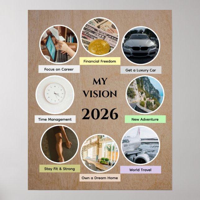 2026 Random Modern Circle Photo Vision Poster (Framsidan)