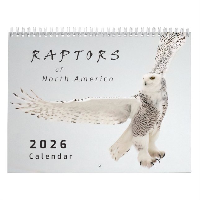 2026 Raptors of North America Bid Photo Calendar Kalender (Omslag)