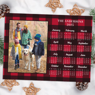 2026 Red Buffalo Play Personlig Photo Calendar Helg Vykort
