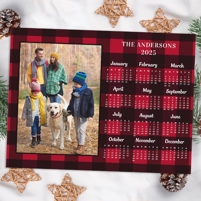 2026 Red Buffalo Play Personlig Photo Calendar Helg Vykort (Skapare uppladdad)