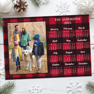 2026 Red Buffalo Play Personlig Photo Calendar Julkort
