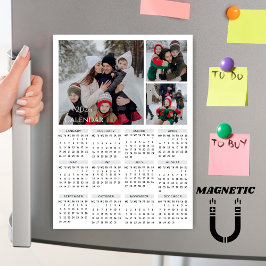 2026 redigerbar färgkalender fotokollage magnet