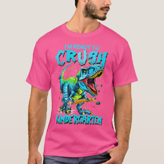 2026 Redo att krossa Kindergarten Dinosaur Boys T Shirt
