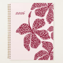 2026 Röd Hibiskus Art Blommig