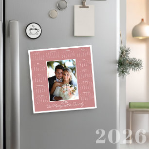 2026 Rosa-Helgdag för fotomagnetisk kalender