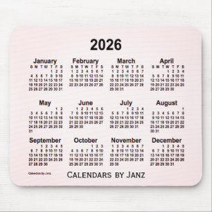 2026 Sangria Smoke Calendar by Janz Mouse Pad Musmatta