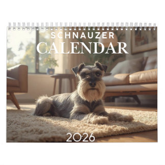 2026 Schnauzer 12-månaders väggkalender Kalender