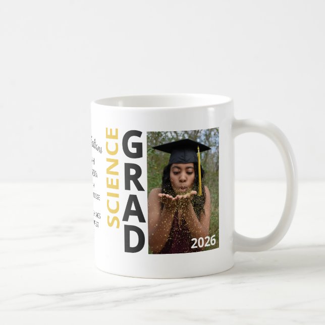 2026 SCIENCE Examensfoto Grad Souvenir Kaffemugg (Höger)
