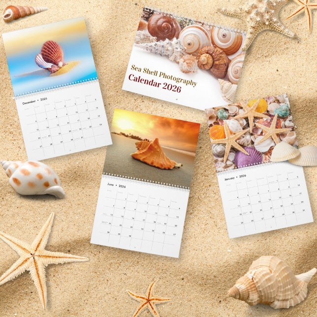 2026 Sea Shell | Coastal  Shell Photography Kalender (Skapare uppladdad)