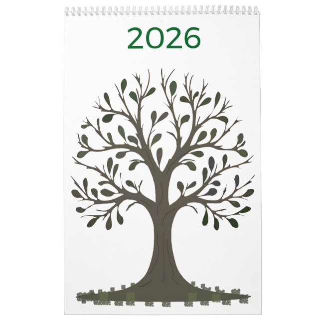 🌿 2026 Seasonal Wall Calendar - Elegant Minimalis Kalender (Omslag)
