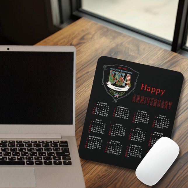 2026 Semiquincentennial Botanisk Kalender  Musmatta (2026 Semiquincentennial Botanical Calendar Mouse Pad)